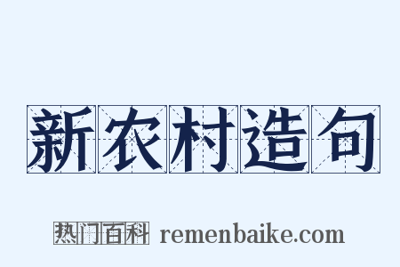 新农村造句是什么意思的图片